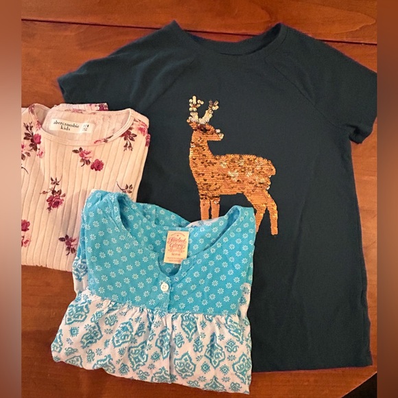 3 Girls shirts: Abercrombie Kids, Faded Glory & Cat & Jack Size M7/8. - Picture 2 of 10